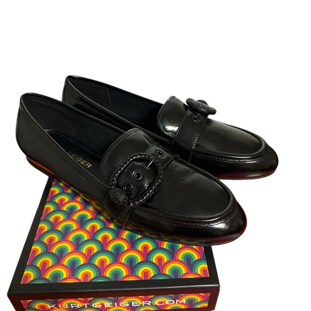 🎄🎁Kurt Geiger Mayfair Black Leather Loafers